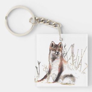 Winter Wolf Keychain