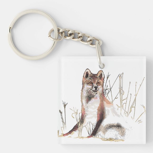 Winter Wolf Keychain (Front)