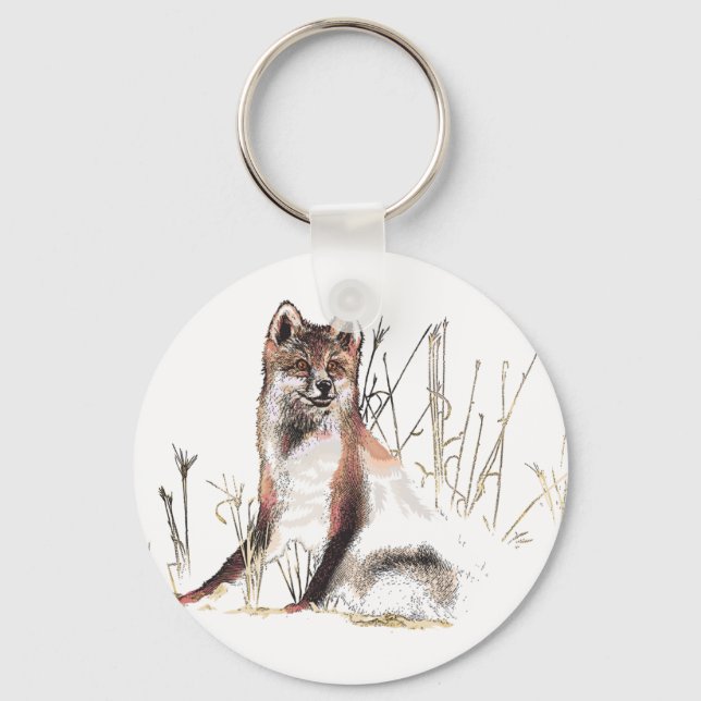 Winter Wolf Keychain (Front)
