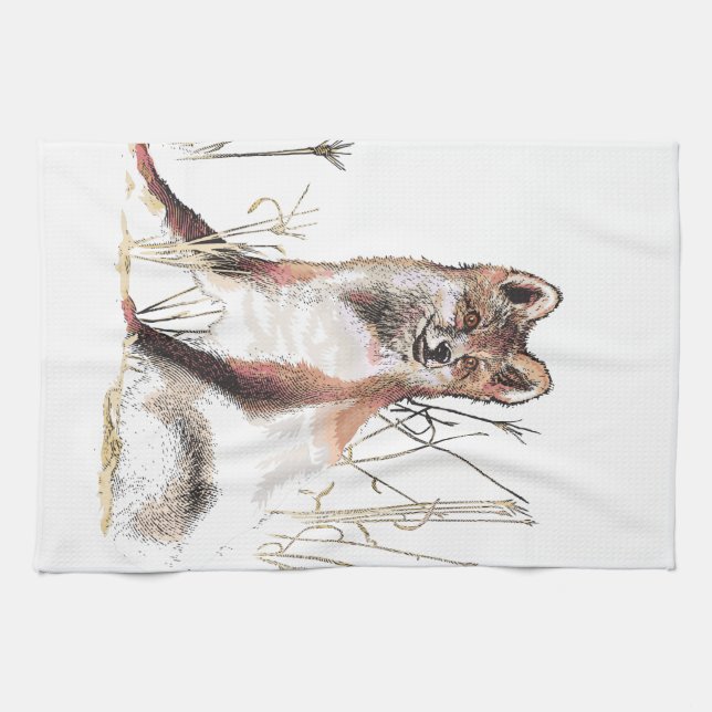 Winter Wolf Kitchen Towel (Horizontal)