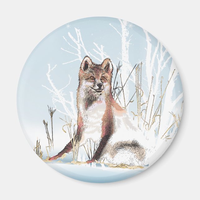 Winter Wolf Magnet (Front)