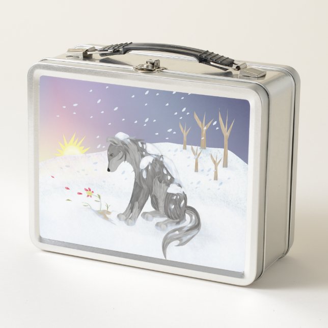 Winter Wolf Metal Lunch Box (Front)