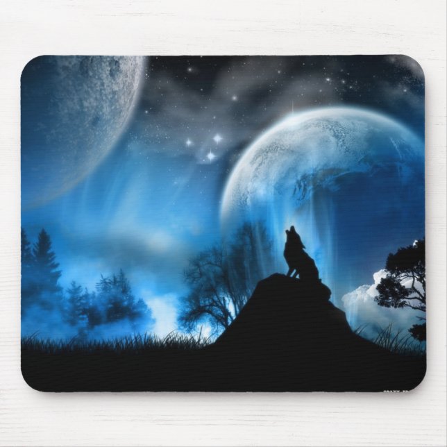 Winter Wolf Mouse Pad (Front)