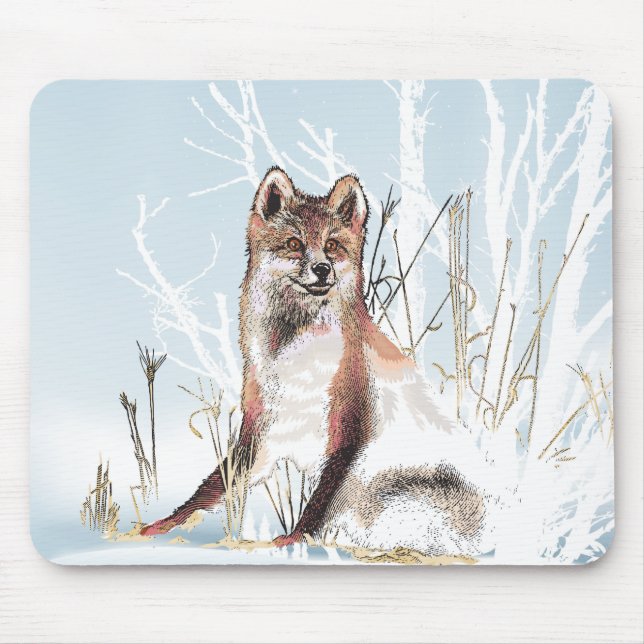 Winter Wolf Mouse Pad (Front)