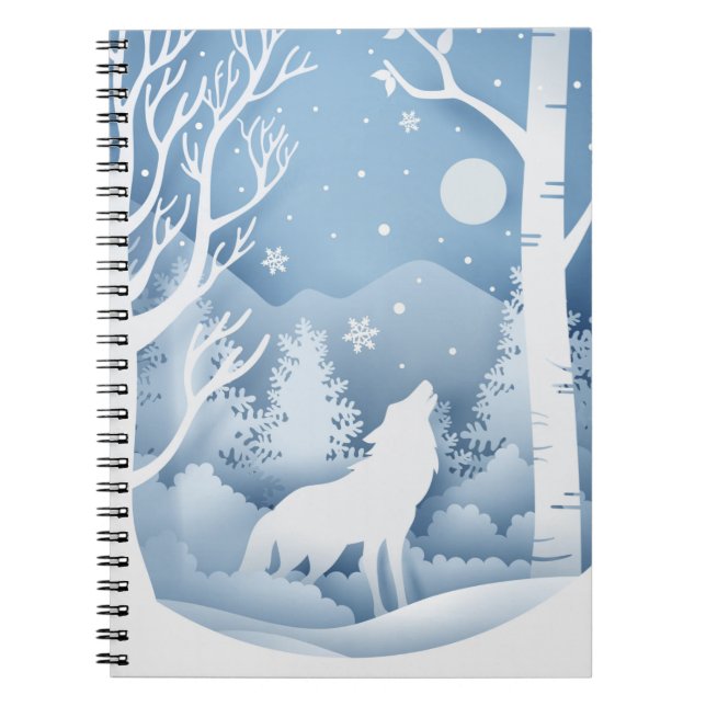 Winter Wolf Notebook (Front)