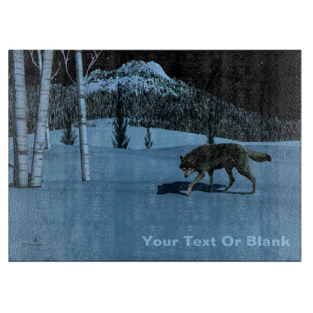 Winter Wolf - Tapetum Lucidum Cutting Board (Front)