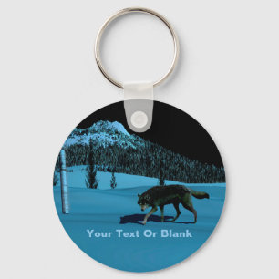 Winter Wolf - Tapetum Lucidum Keychain