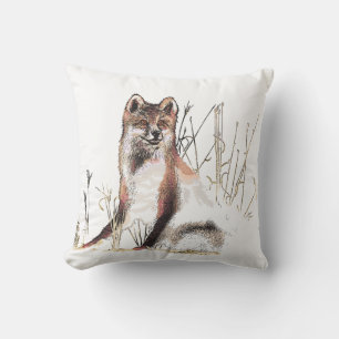 Winter Wolf Throw Pillow