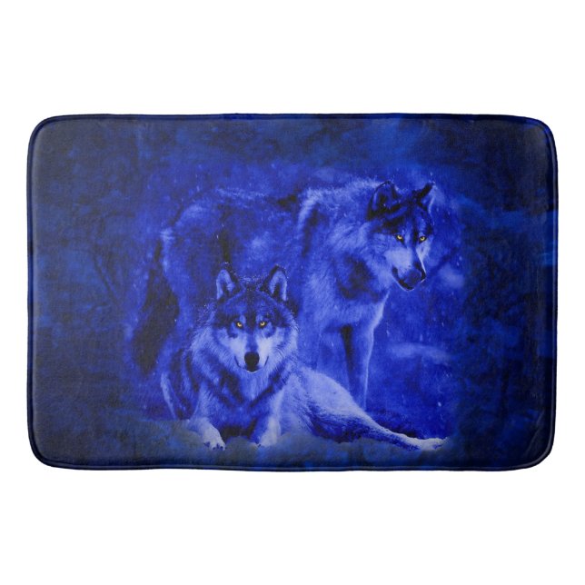 Winter Wolves Bathmat / Rug (Front)