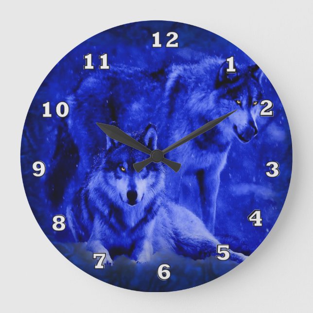 Winter Wolves Wolf Clocks (Front)