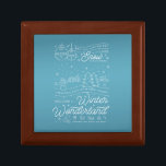 Winter Wonde Christmas Wooden Jewelry Keepsake Box<br><div class="desc">A Custom-designed Keepsake Box inspired by the Christmas songs of Christmas past, the lyrics “Walking in a Winter Wonderland” is a great way of expressing Holiday Cheer to a special loved one or friend. Created with one-of-a-kind designed lettering and illustration for those who just love Unique and Novelty Styles! Designed...</div>