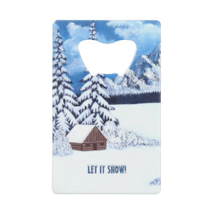 Winter Wonder Credit Card Bottle Opener