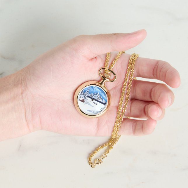 Winter Wonder Gold Necklace Watch (Hand)