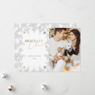 Winter Wonder Photo Gold Calligraphy Carte de vaca