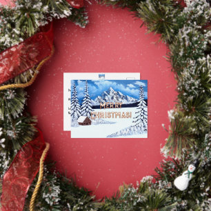 Winter Wonder Rose Gold Foil Holidays Holiday Postcard