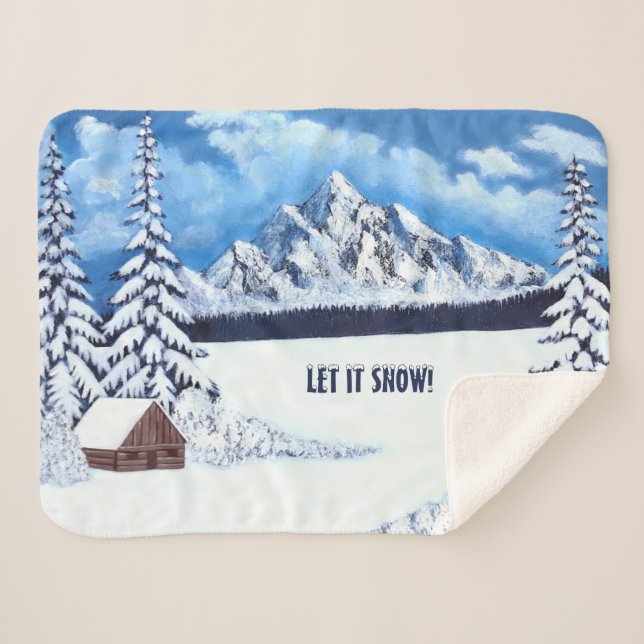 Winter Wonder Sherpa Blanket (Front (Horizontal))