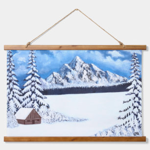 Winter Wonder Tapisseries murales coupées en bois