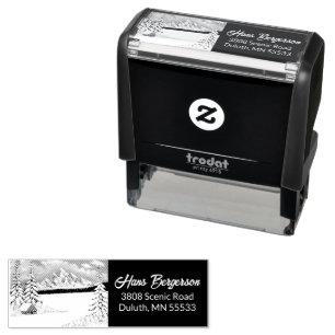 Winter Wonder With Address Self-Ink Stamp