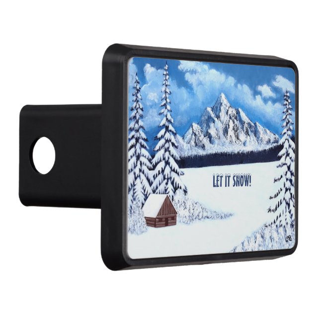 Winter Wonder With Text Trailer Hitch Cover (Right)