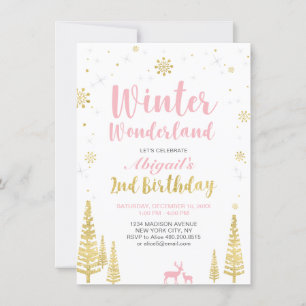 Winter Wonderland 2e Invitation anniversaire - Gir