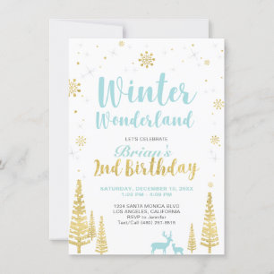 Winter Wonderland - 2e Invitation d'anniversaire -