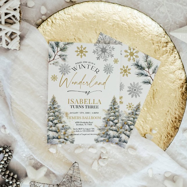 Winter Wonderland Anniversaire Invitation (Créateur téléchargé)