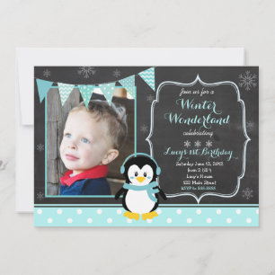 Winter Wonderland Anniversaire Invitation