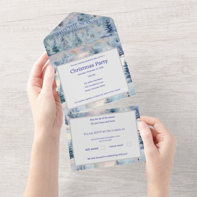 winter wonderland - artistic all in one invitation (Tearaway)