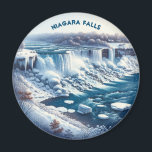 Winter Wonderland at Niagara Magnet<br><div class="desc">Experience the majestic beauty of Niagara Falls draped in a winter's embrace.</div>