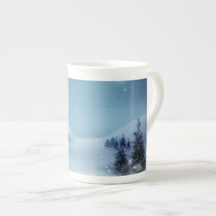Winter Wonderland at Night Bone China Mug