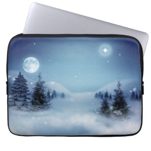 Winter Wonderland at Night Laptop Sleeve
