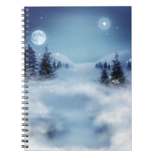 Winter Wonderland at Night Notebook
