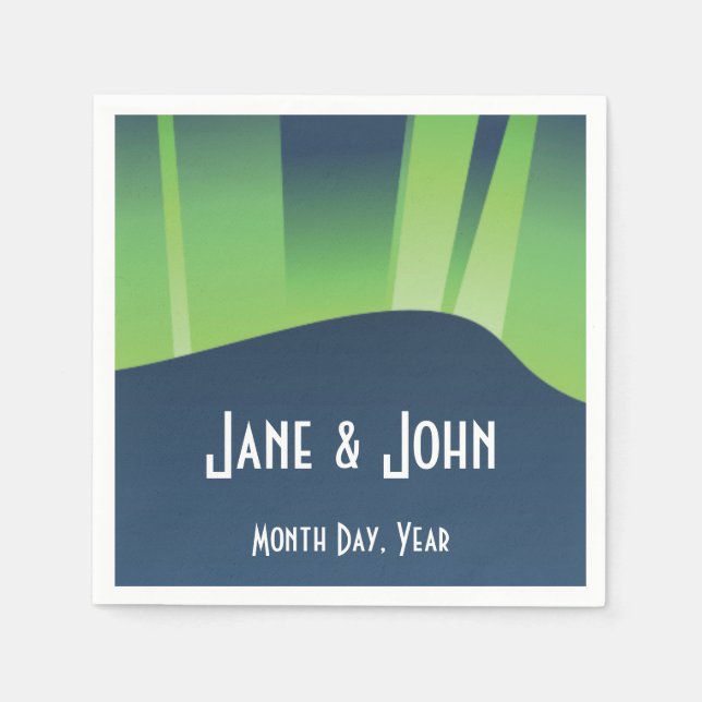 Winter Wonderland Auroras Napkins (Front)