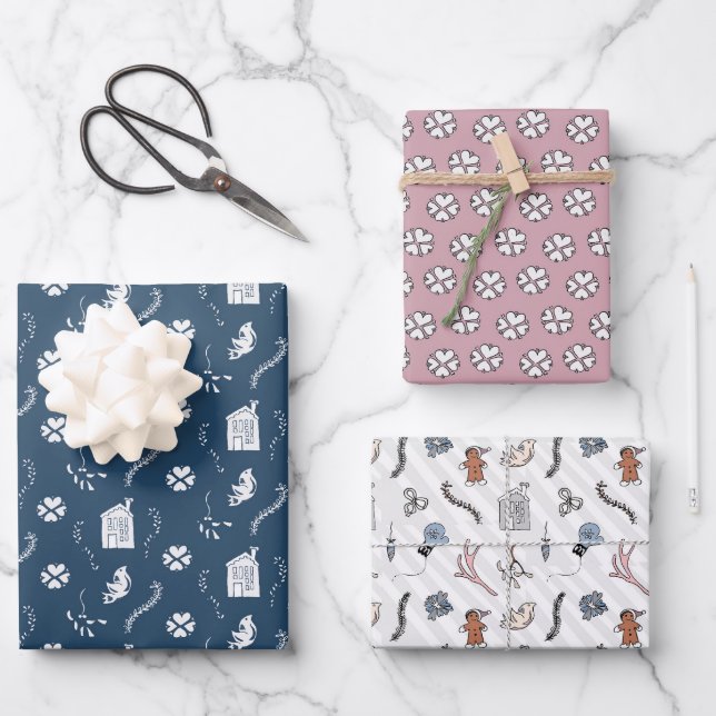 Winter Wonderland B&G Wrapping Paper Sheet (Front)