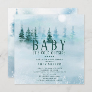 Winter Wonderland Baby It's Cold Outside Invitation