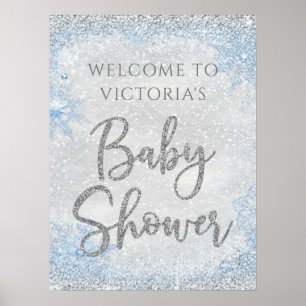 Winter Wonderland Baby shower Affiche de bienvenue