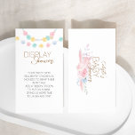 Winter Wonderland Baby Shower Display Shower Enclosure Card<br><div class="desc">This Winter Wonderland Baby Shower Display Shower Enclosure Card design is an adorable pastel sugar plum fairytale, featuring a clean minimalist white background for black and golden brown text with handwritten script, creating a simple and neutral modern style. This classic arrangement is sweetly embellished with cheerful festive garlands of Christmas...</div>