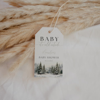 Winter Wonderland Baby Shower Favor Tag