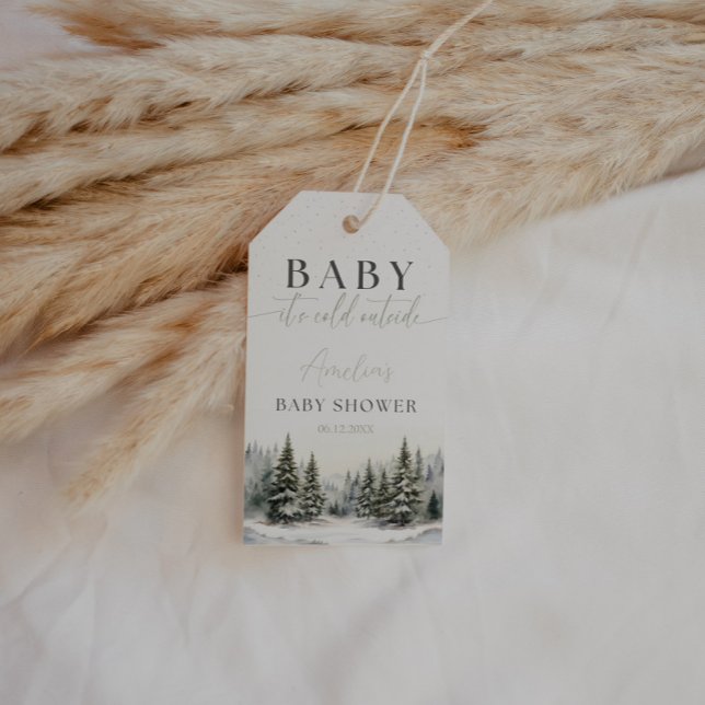 Winter Wonderland Baby Shower Favor Tag (Creator Uploaded)