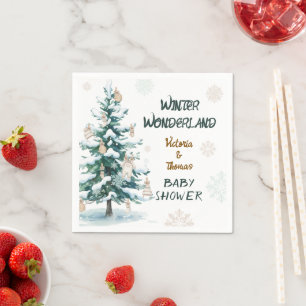 Winter Wonderland Baby Shower  Napkin