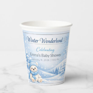 Winter Wonderland Baby Shower Teddy Bear Cup