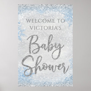 Winter Wonderland Baby Shower Welcome Sign