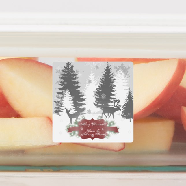 Winter Wonderland Baking Label - Red (Affixed)