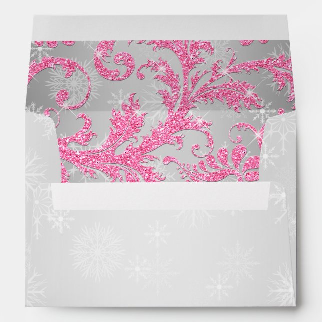 Winter Wonderland Bat Mitzvah Envelope for 5"x7"s (Back (Bottom))