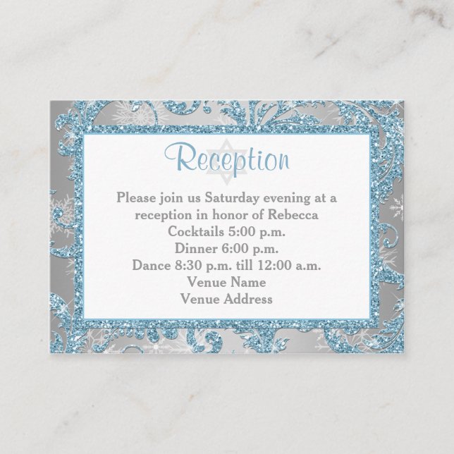 Winter Wonderland Bat Mitzvah Insert 3 (Front)