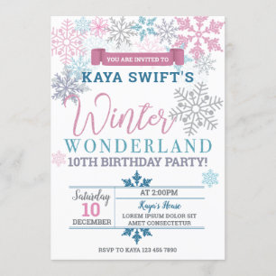 Winter Wonderland Birthday Invitation