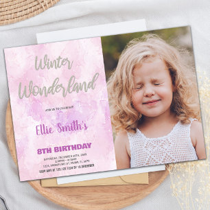 Winter Wonderland Birthday Invitations Art Photo