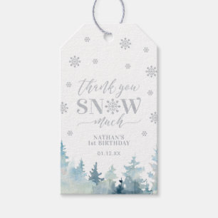 Winter Wonderland Birthday Thank you Favour Gift Tags