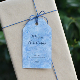 Winter Wonderland Blue frosty pattern Gift Tags