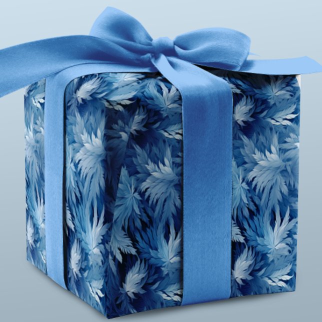 Winter Wonderland Blue frosty pattern Wrapping Paper (Creator Uploaded)